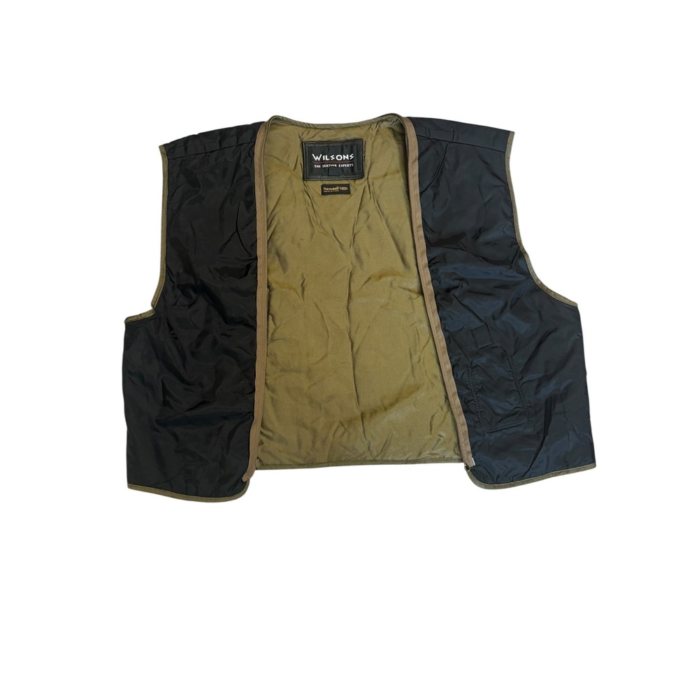 Wilsons Leather Mens Medium Thinsulate Ultra Insulated‎ Zip In Liner Vest Black